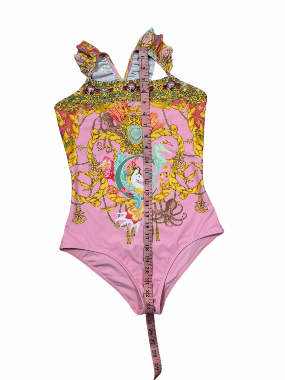 Milla by Camilla Kids Pink Mermaid Motel One Piece With Frill Strap - Picture 10 of 12